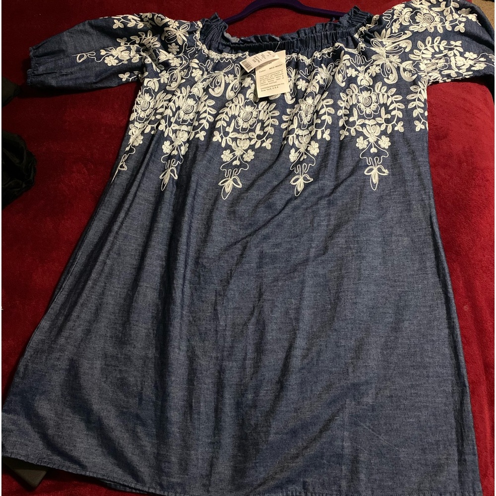 Kings Road Spring Denim Dress.  2x women.  Runs small.